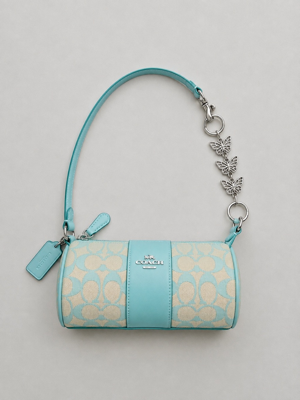 Coach Nolita Barrel Bag in Signature Jacquard โ Faded Blue (CU003)